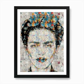Frida Kahlo Abstract Art Art Print