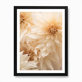 Boho Dried Flowers Dahlia 3 Art Print