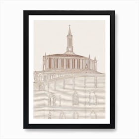 Duomo Di Siena Siena Boho Landmark Illustration Art Print