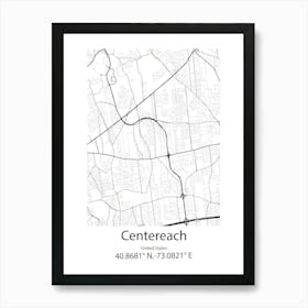 Centereach,United States Minimalist Map 1 Art Print