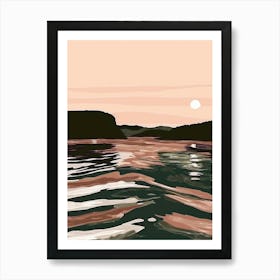 Sunset On The Lake 4 Art Print