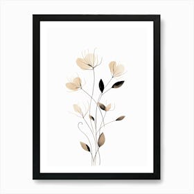 Floral Symmetry: Abstract Wall Garden Print Art Print