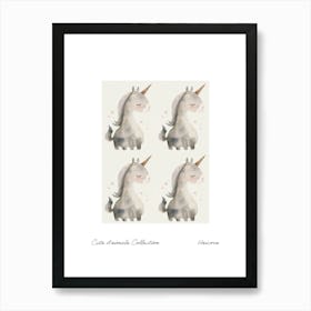 Cute Animals Collection Unicorn 4 Art Print
