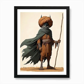 Man With A Spear Art Print