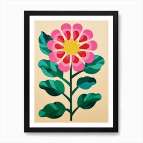 Cut Out Style Flower Art Everlasting Flower 1 Art Print