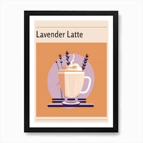 Lavender Latte Midcentury Modern Poster Art Print