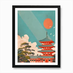 Japanese Palace In Tokyo Japan Mid Century Modern 5 Art Print