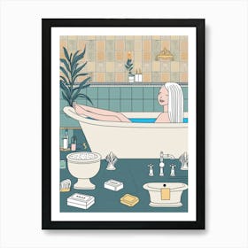 Bathing Woman Art Print