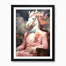 Unicorn In A Suit 2 Art Print