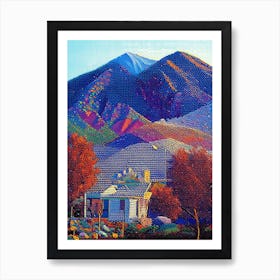 West Jordan, City Us  Pointillism Art Print