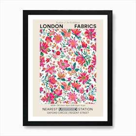 Poster Flower Luxe London Fabrics Floral Pattern 4 Art Print