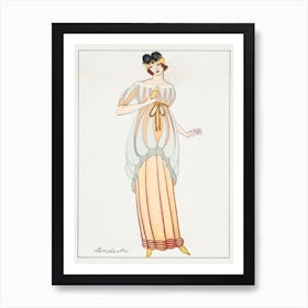 Woman In Anklelength Tubular Dress (1912), Otto Friedrich Carl Lendecke Art Print