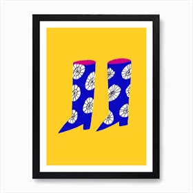 Fancy Wellies Art Print