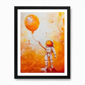 Astronaut With Balloon Art Print