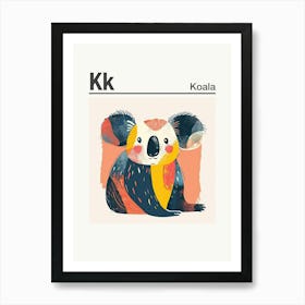 Animals Alphabet Koala 4 Art Print