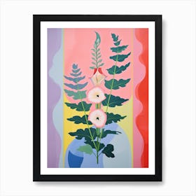 Snapdragon Flower 1 Hilma Af Klint Inspired Pastel Flower Painting Art Print