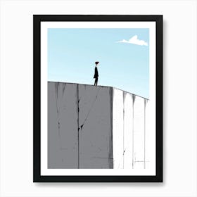 Man Standing On A Wall Art Print