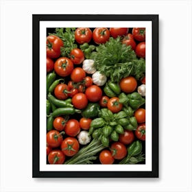 Fresh Vegetables Kitchen Wall Art 4 Art Print