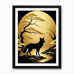 Japan Golden Fox 23 Art Print