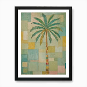 Palm Tree Squares Art Print