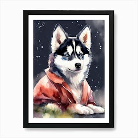 Husky Dog Art Print