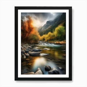 Autumn River 13 Art Print