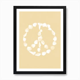 Sea Shell Peace Sign Wall Art Coastal Decor Beach Room Boho Print INSTANT DOWNLOAD Art Print