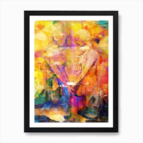 Woman Surreal Art Illustration In A Painting Style 02 Art Print