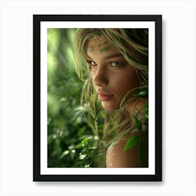 Girl In The Forest Art Print