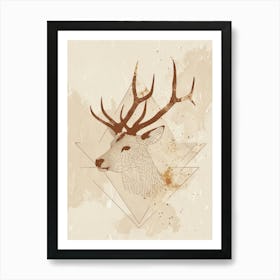 Deer Head 7 Art Print