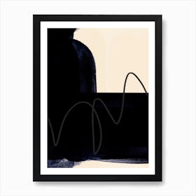 Black Abstract Pencil Art 1 Art Print