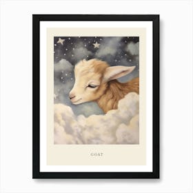 Sleeping Baby Goat 2 Nursery Poster Art Print