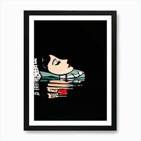 Portrait Of A Woman In Water Art Print