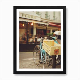 French Bicycle In Paris Art Print