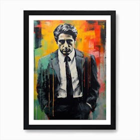 Gangster Art Michael Corleone The Transformation 3 Art Print