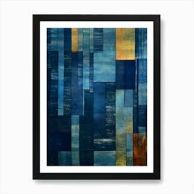 Blue Squares Art Print