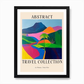 Abstract Travel Collection Poster La Fortuna Costa Rica 1 Art Print