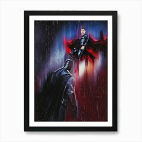 Batman Vs Superman Art Print