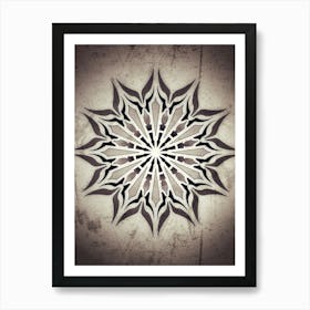 Arrow, mandala, ornamental, geometric , abstract design Art Print