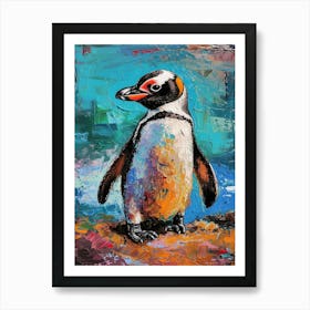 African Penguin King George Island Oil Painting 4 Art Print