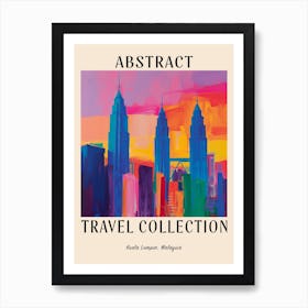 Abstract Travel Collection Poster Kuala Lumpur Malaysia 3 Art Print