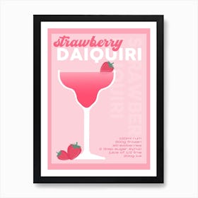 Light Pink Strawberry Daiquiri Art Print