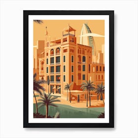 Dubai Travel Illustration 1 Art Print