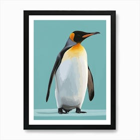 Emperor Penguin Carcass Island Minimalist Illustration 4 Art Print