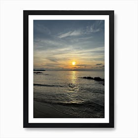 Sunset On The Beach Art Print