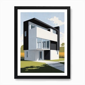 Minimalist Modern House Illustration (15) Art Print