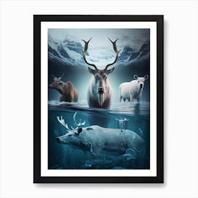 Antartica Animals Art Print