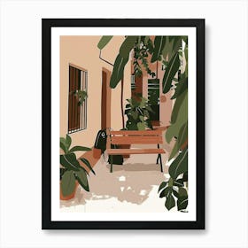 Street Scene Illustration Art Print