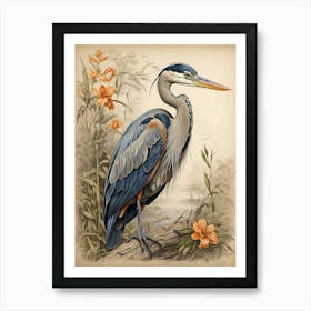 Blue Heron Art Print