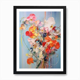 Abstract Flower Painting Snapdragon 2 Art Print